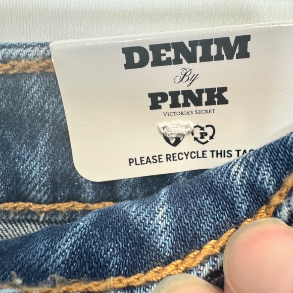 PINK Denim High-Rise Cut Off Jean Shorts - Picture 11 of 13